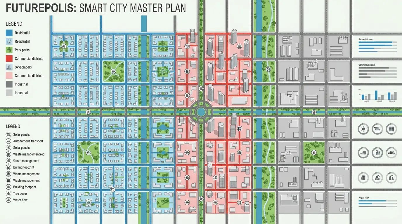 Dholera master-plan style layout diagram, representative image